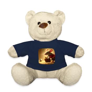 Christmas motif mouse - Teddy Bear - french navy - Front