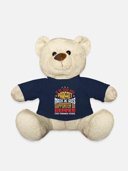 Cadeau Supporter de Rennes Foot - Nounours - bleu marine