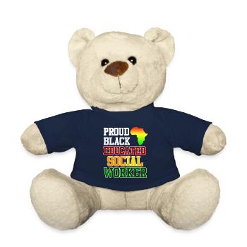 Africa Education I am a proud social worker - Teddy Bear - french navy - Front
