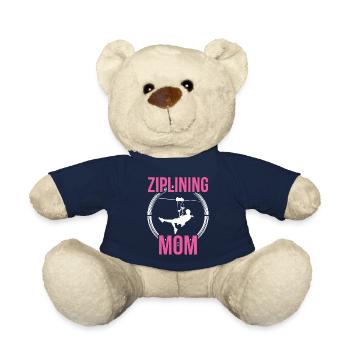 Ziplining Mama Sport Zipline Seilrutsche Sprüche - Teddy - French Navy - Vorne