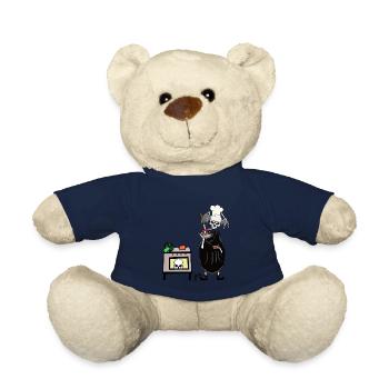 Culinary Art Horror Halloween Witching Hour Kitchen - Teddy Bear - french navy - Front