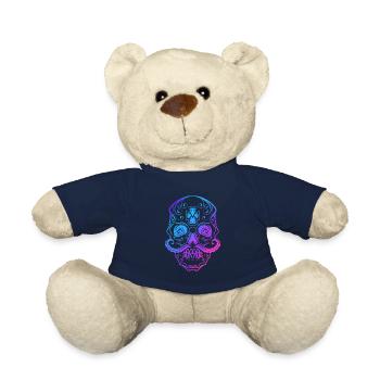 Cinco De Mayo Stylized Sugar Skull Day Of The Dead - Teddy - French Navy - Vorne
