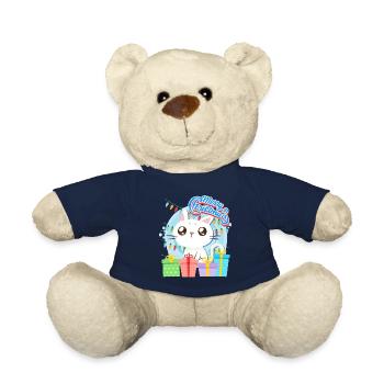 Merry Catmas Cats Children - Teddy Bear - french navy - Front