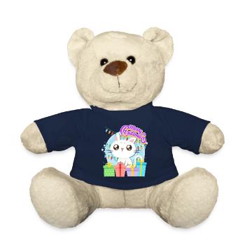 Merry Catmas Cats Children - Teddy Bear - french navy - Front