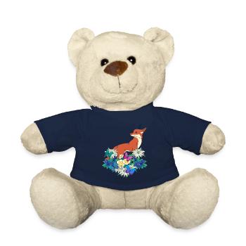 Frühlingsanfang Wildtiere Waldtiere Fuchs Füchse - Teddy - French Navy - Vorne