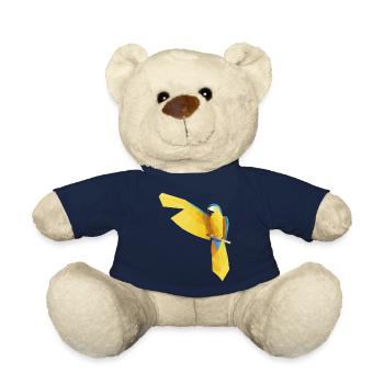 Bleu Ara Low Poly - Nounours - bleu marine - Devant