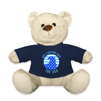 Seul un père qui aime les États-Unis États-Unis Amérique - Nounours - bleu marine - Devant