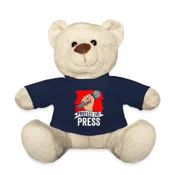 Protège la presse Loi sur la presse Liberté de la presse - Nounours - bleu marine - Devant