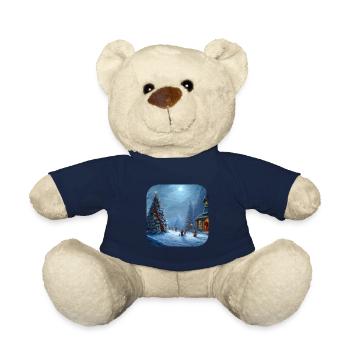 Motif de Noël - Nounours - bleu marine - Devant