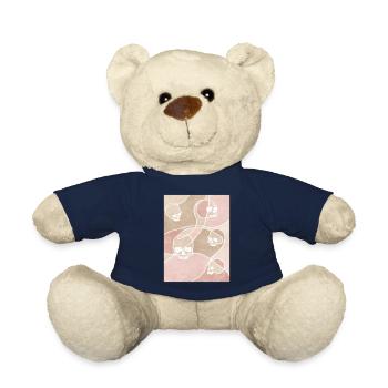 Bohemian Aesthetic Gothic Skull Goth Retro Pastel - Teddy - French Navy - Vorne