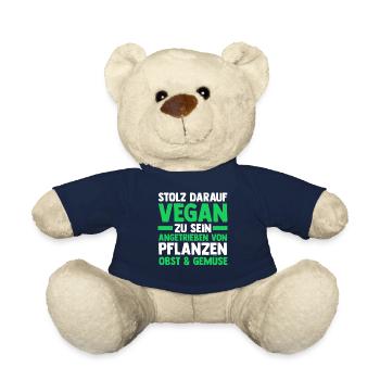 Fleischlos Vegan Pflanzlich Veganer - Teddy - French Navy - Vorne