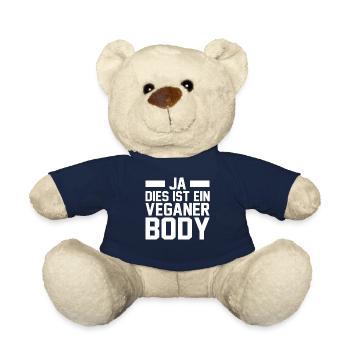 Fleischlos Vegan Pflanzlich Veganer - Teddy - French Navy - Vorne