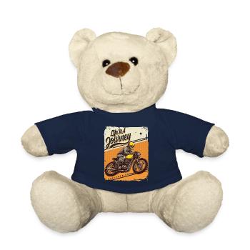 Das Leben ist eine Reise / Life is a journey Bike - Teddy Bear - french navy - Front