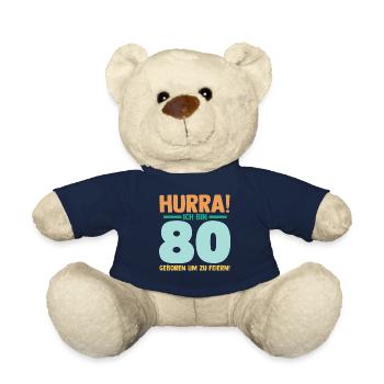 Achtzig 80 Jahre Achtzigster Geburtstag - Teddy - French Navy - Vorne