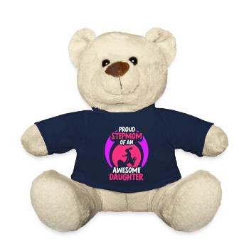 Proud stepmother of a great daughter child - Teddy Bear - french navy - Front