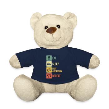 Accordion Styrian Harmonica Accordion - Teddy Bear - french navy - Front