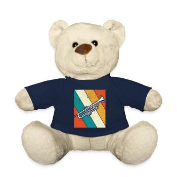 Trumpet Trumpet Player Trumpeter - Teddy Bear - french navy - Front