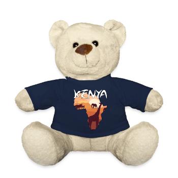 Kenya Afrique Kenya Afrique Cadeau - Nounours - bleu marine - Devant