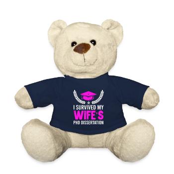 La thèse de doctorat de ma femme survit au doctorat - Nounours - bleu marine - Devant