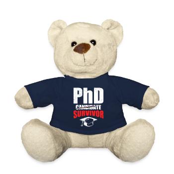 Survives Doctor Degree Ph.D Doctorate - Teddy Bear - french navy - Front