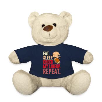 Eat Sleep Check Lineup Repeat - Teddy - French Navy - Vorne
