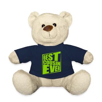 best cousin ever quote - Teddy Bear - french navy - Front