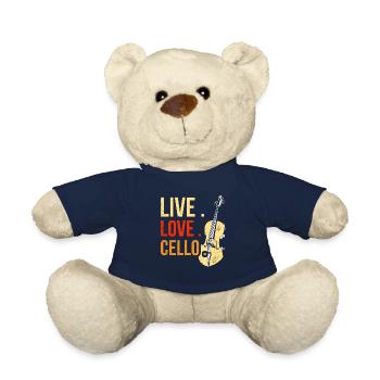 Life Dear Cello Musicien Violoncelliste Violoncelles - Nounours - bleu marine - Devant