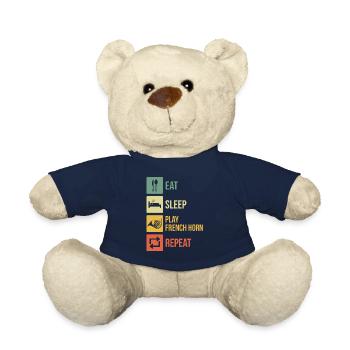 French horn French horn player French hornist - Teddy Bear - french navy - Front