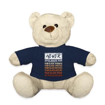 Blacknificient Afro fier couleur de peau foncée Afrique - Nounours - bleu marine - Devant