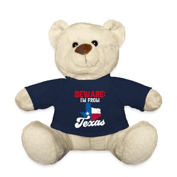 Attention: I come from Texas Texan Texan - Teddy Bear - french navy - Front