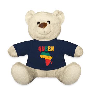Africa African Queen Black Pride African Woman - Teddy Bear - french navy - Front