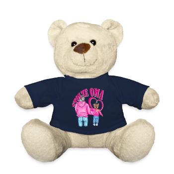 stolze Oma Enkelin Herz - Teddy - French Navy - Vorne