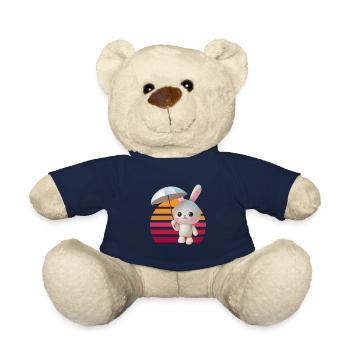 Umbrella Rabbit - Teddy Bear - french navy - Front