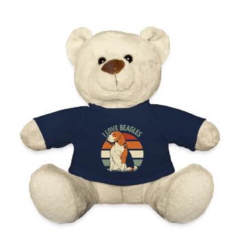 I Love Beagles Lover Beagle Puppy Dog - Nounours - bleu marine - Devant