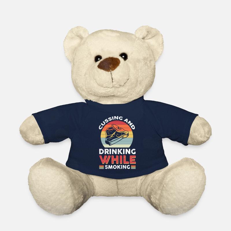 Cussing and drinking while smoking - Teddy Bear - french navy
