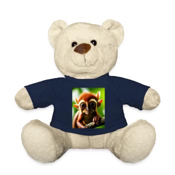 cooler lustiger süßer Koboldmaki (Tarsiidae) Waldcomic - Teddy - French Navy - Vorne