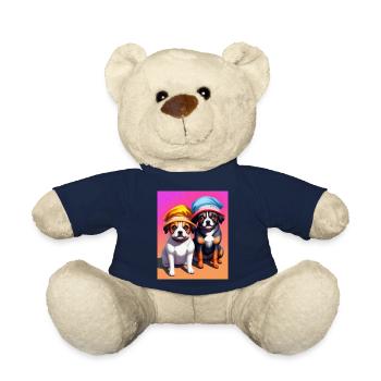 süßer kleiner süßer kleiner Hund mit Hut - Teddy - French Navy - Vorne