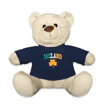 Ireland Clover Irish St. Patrick's Day - Teddy Bear - french navy - Front