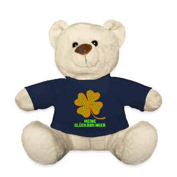 My lucky charms Baseball Clover - Teddy Bear - french navy - Front