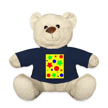 Clowncore Aesthetic Pattern - Teddy Bear - french navy - Front