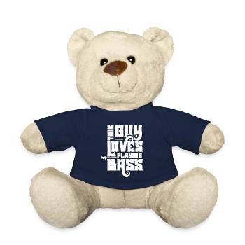 This guy loves to play bass - Teddy Bear - french navy - Front