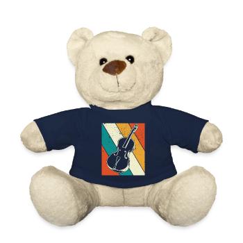 Cello cello player cellist - Teddy Bear - french navy - Front