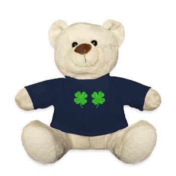 Irish Clover St. Patrick's Day - Teddy Bear - french navy - Front