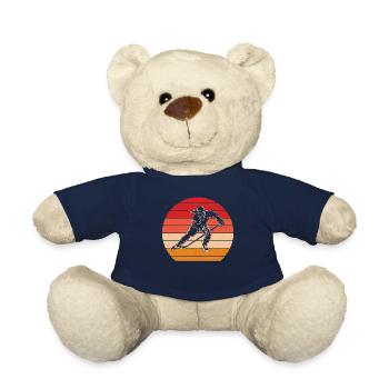 Shut up and take me to play Hockey - Teddy Bear - french navy - Front