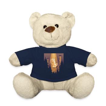 Cryptidcore Aesthetic David Statue UFO - Teddy Bear - french navy - Front