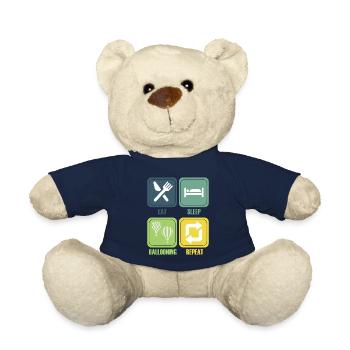 Heißluftballon & Ballon Fahrer Geschenk - Teddy - French Navy - Vorne