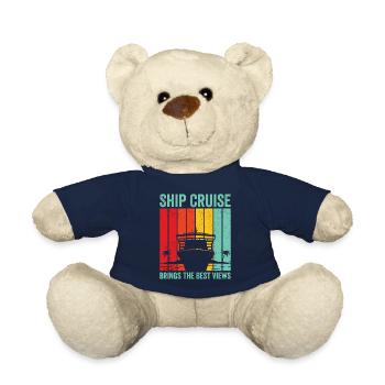 Drôle de croiseur de croisière Bateau de croisière rétro - Nounours - bleu marine - Devant
