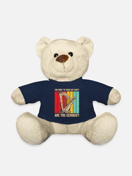 Harpiste Harpiste Rétro - Nounours - bleu marine