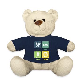 Gitarre Musik Gitarisst Gitarren Spruch - Teddy - French Navy - Vorne