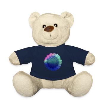 Cyber Aesthetic Sunflower Retro Futurism Vaporwave - Teddy - French Navy - Vorne